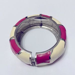 Pink and off white bracelet